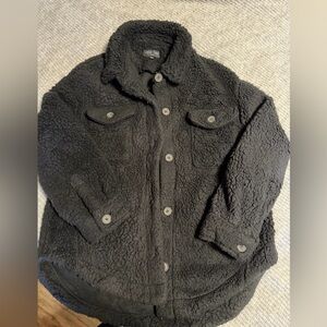 Love Tree Black Fleece Shacket